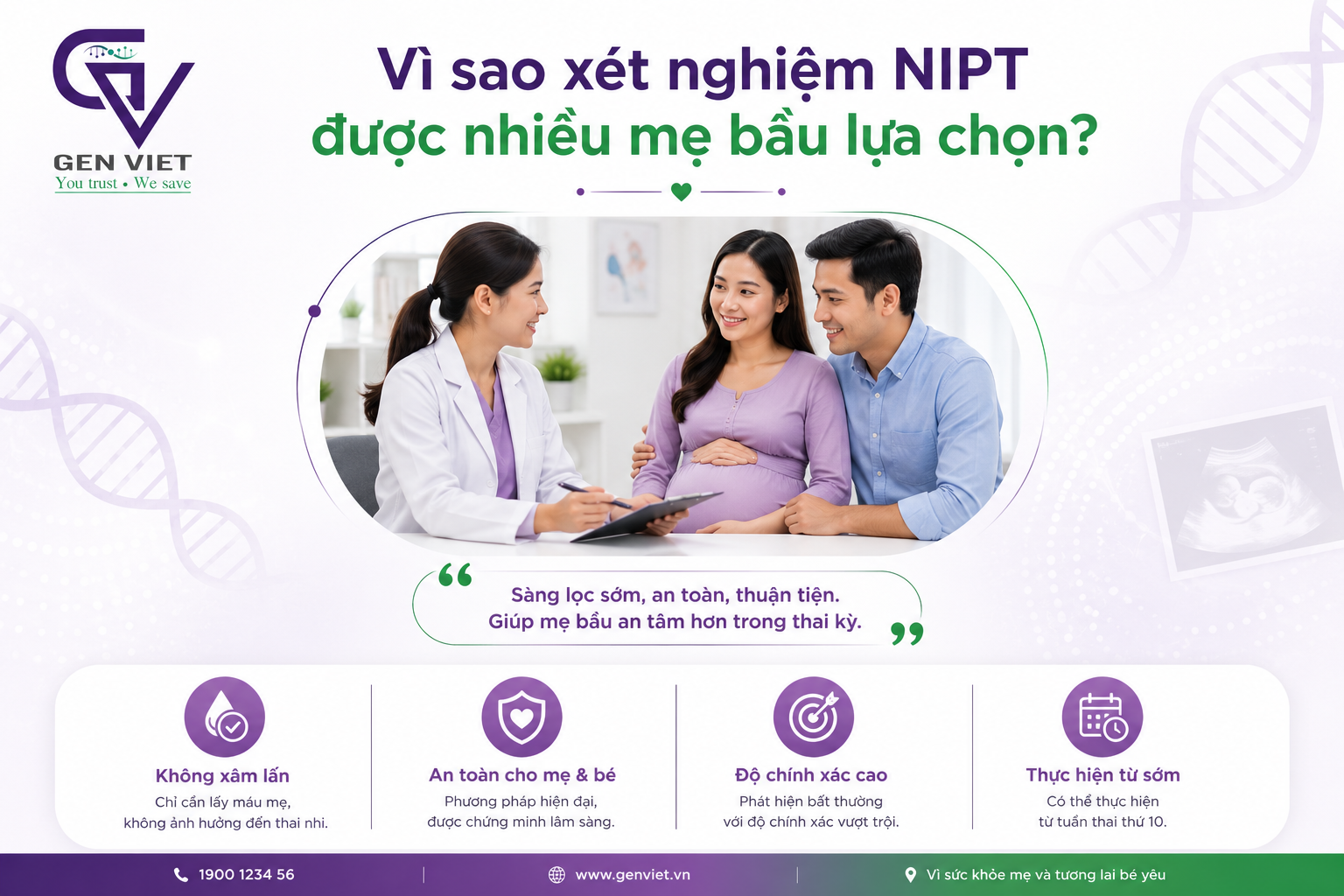 Xét Nghiệm NIPT Sàng Lọc Dị Tật Thai Nhi An Toàn, Chính Xác